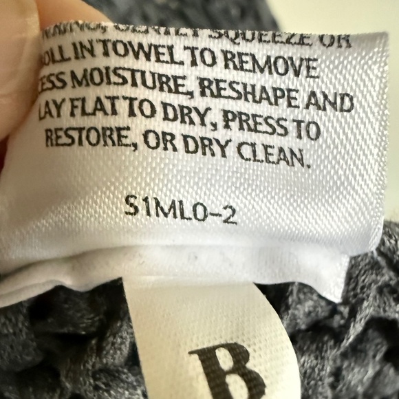 Eileen Fisher Gray Metalic 3/4 Sleeves Open Front Cardigan Size Small - Picture 8 of 8